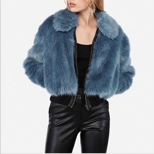 BNWT Express x Mirsalehi Faux Fur Bomber Jacket